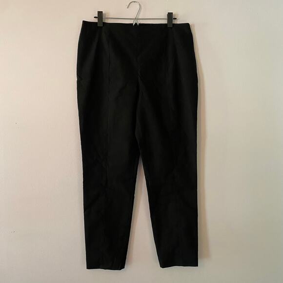 Veronica Beard Women's 14 Honolulu Black Linen Blend Dress Pants Cropped Preppy - Picture 2 of 12